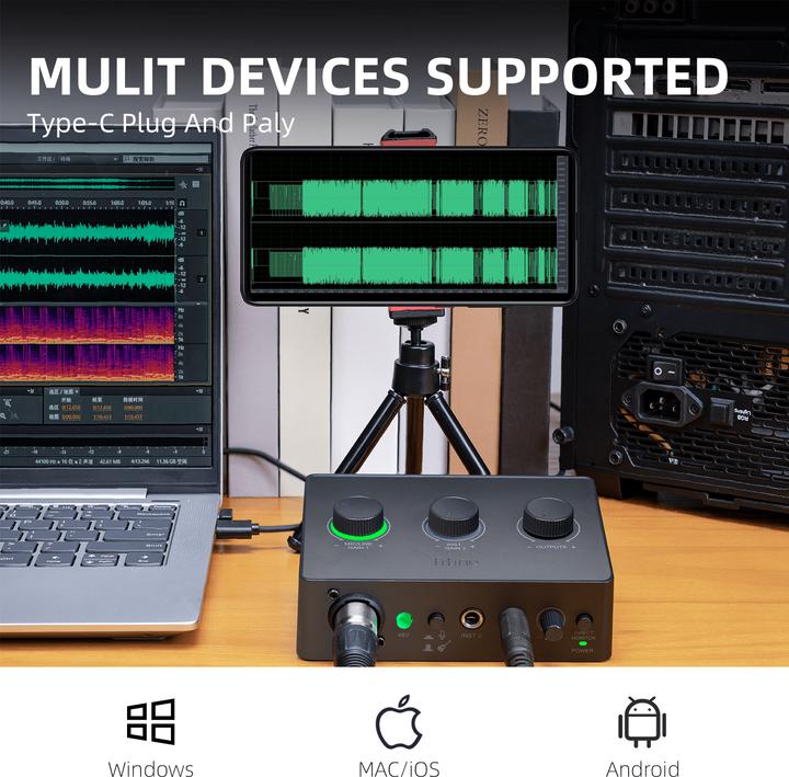 Produktbild Fifine Ampli1 Sound Card Podcasting Audio Mixer