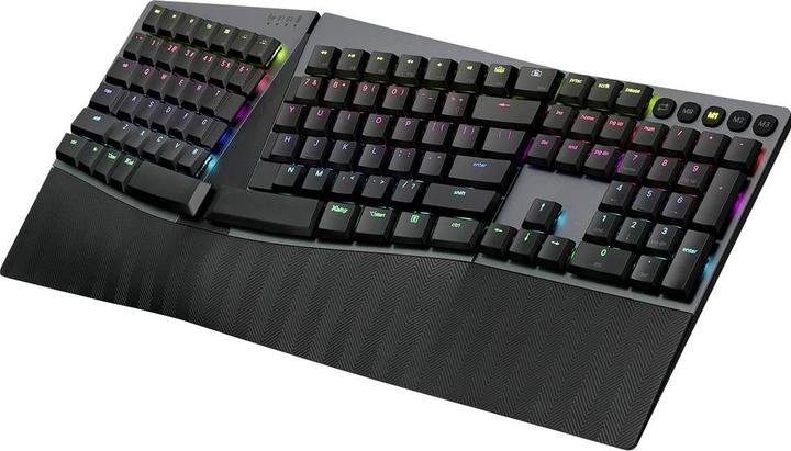 Produktbild Perixx PERIBOARD-835 BR DE, kabellose RGB-beleuchtete ergonomische mechanische Tastatur - flache bra (DE, Kabelgebunden)