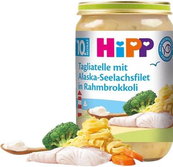 Produktbild Hipp Tagliatelle mit Meeresfisch Rahmbrokkoli 8 Monate 220 g (500 g)