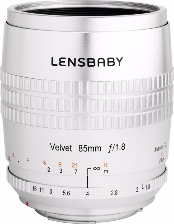 Produktbild Lensbaby Velvet 85 silver MFT (Fujifilm X, APS-C / DX, Vollformat)