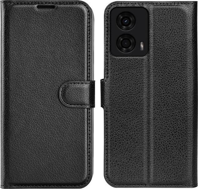 Actual product image MU Classic Litchi Leather Bookcover Series (Motorola Moto G04, Motorola Moto G24, Motorola Moto E14)