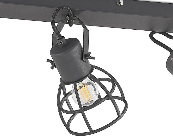 Actual product image Lindby Flintos cage spotlight, 4 flame, black (E14)