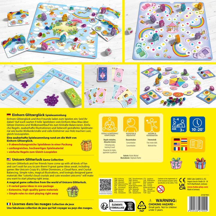 Immagine prodotto Haba Collezione di giochi della felicità con i glitter degli unicorni (Tedesco, Francese, Italiano, Inglese)