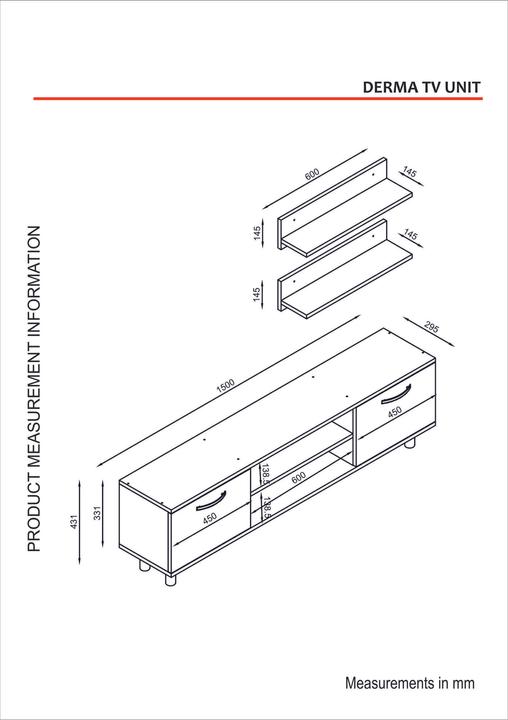 Produktbild Kalune Design Daniel (60 x 14.5 x 14.5 cm)