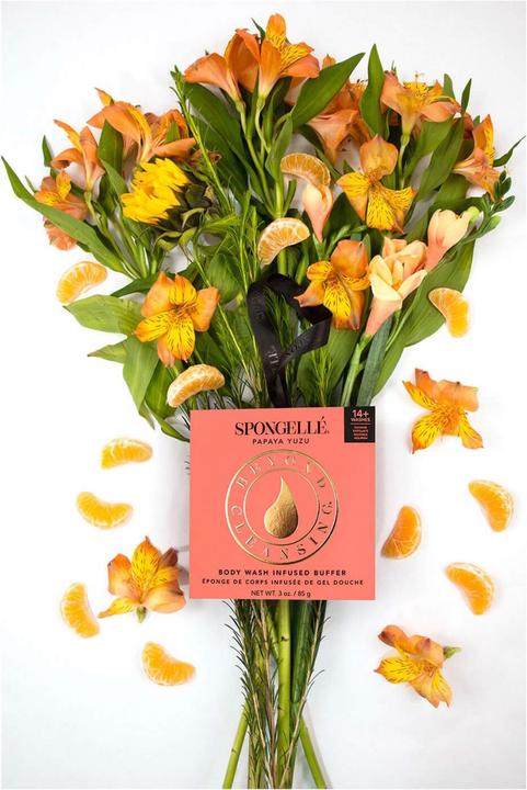 Actual product image Spongellé Boxed Flower - Papaya Yuzu