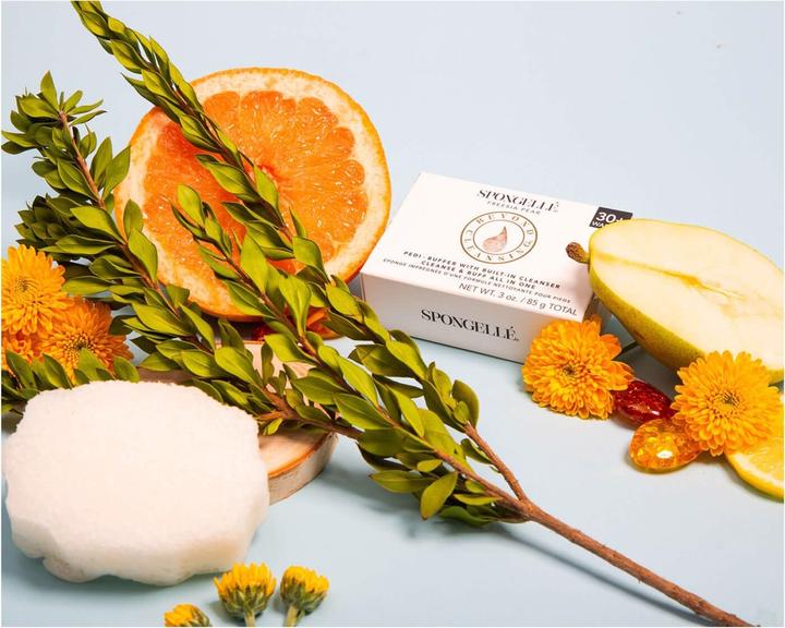 Produktbild Spongellé Pedi-Buffer - Freesia Pear (Fussbad)