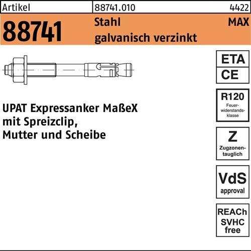 Produktbild Upat Expressanker R 88741 MAX 16/100/223 Stahl galvanisch verzinkt (10 Stk.)