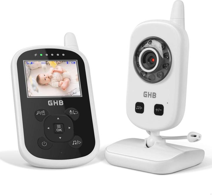 GHB Baby Monitor Schwarz (Babyphone mit Kamera, 300 m)