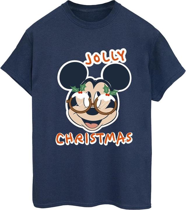 Disney Mickey Mouse Jolly Christmas Glasses TShirt (3XL)