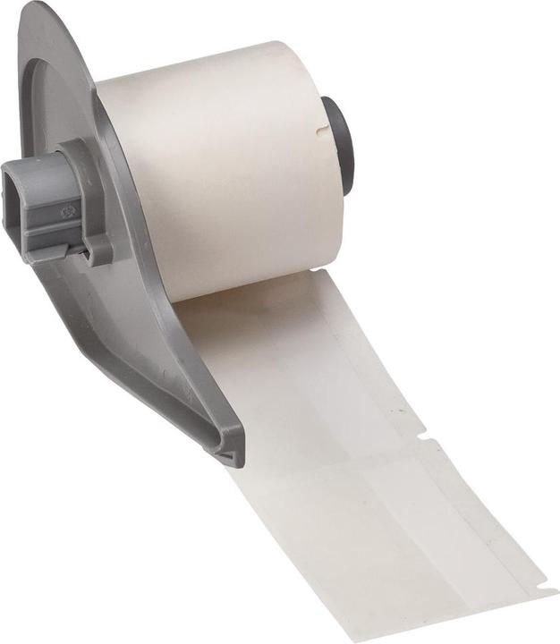 Actual product image Brady M7-107-427, vinyl, self-laminating, white/transparent, matt, 50.80 x 12.70(38.10) mm, for K