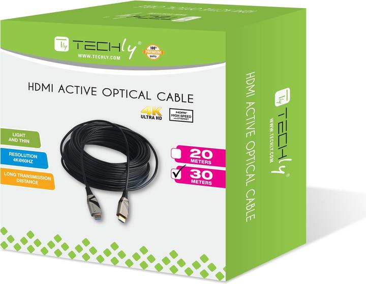 Actual product image EFB Elektronik GmbH HDMI2.0 AOC LWL Cable 30 m, The Active High Speed HDMI Audio Video Cable is characterized by ei (30 m, HDMI)