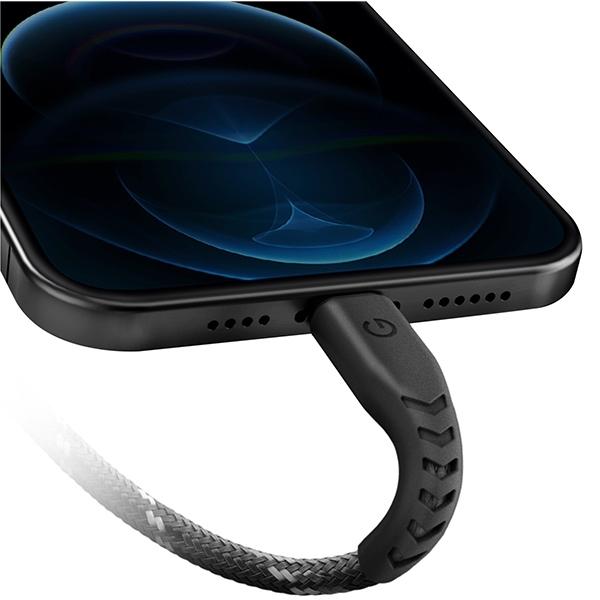 Actual product image Energea cable Nyloflex USB - Lightning Charge and Sync C89 MFI 1.5m czarny/black (1.50 m, USB 3.2 Gen 1)