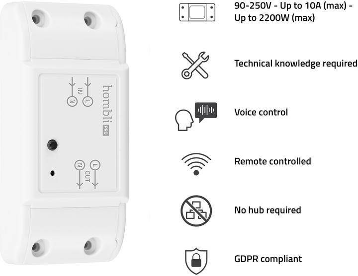 Actual product image Hombli Smart Switch (Switch actuator)