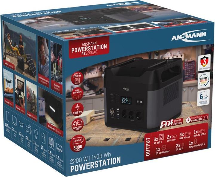Actual product image Ansmann PS2200AC (1408 Wh, 17.84 kg)