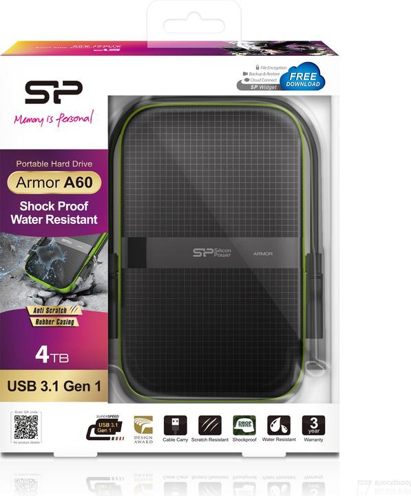 Actual product image Silicon Power Armor A60 4TB USB 3.0 2.5 SP040TBPHDA60S (4 TB)