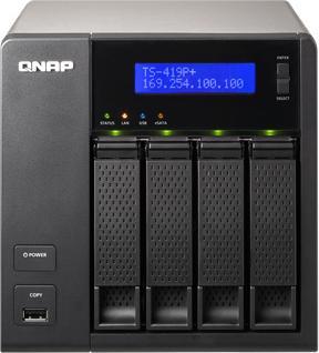 QNAP TS-419P+, iSCSI NAS für 4x SATA, Windows AD, NFS