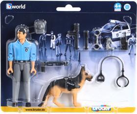 Actual product image Bruder Bworld policeman with dog