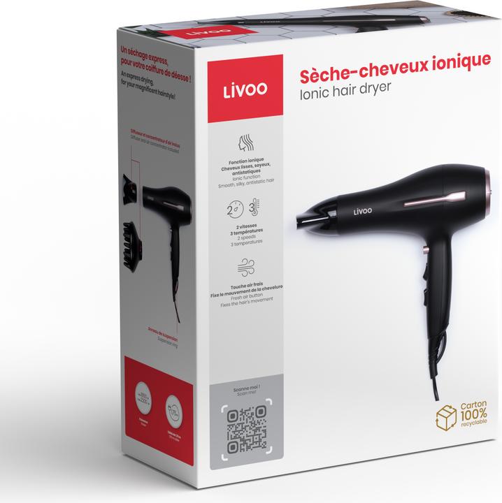 Image du produit Livoo Sèche-cheveux ionique