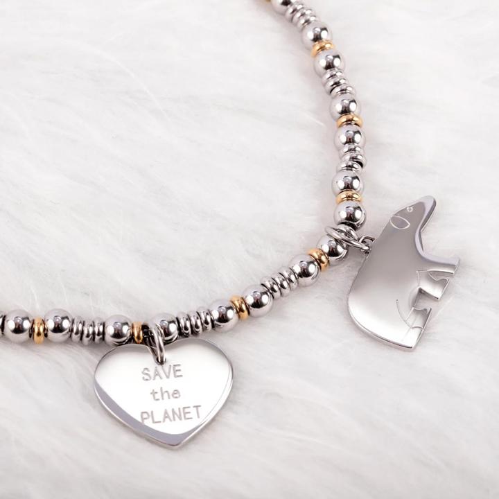 Immagine prodotto La Petite Story Salvare il pianeta Bracciale orso polare (20 cm, Acciaio inossidabile)
