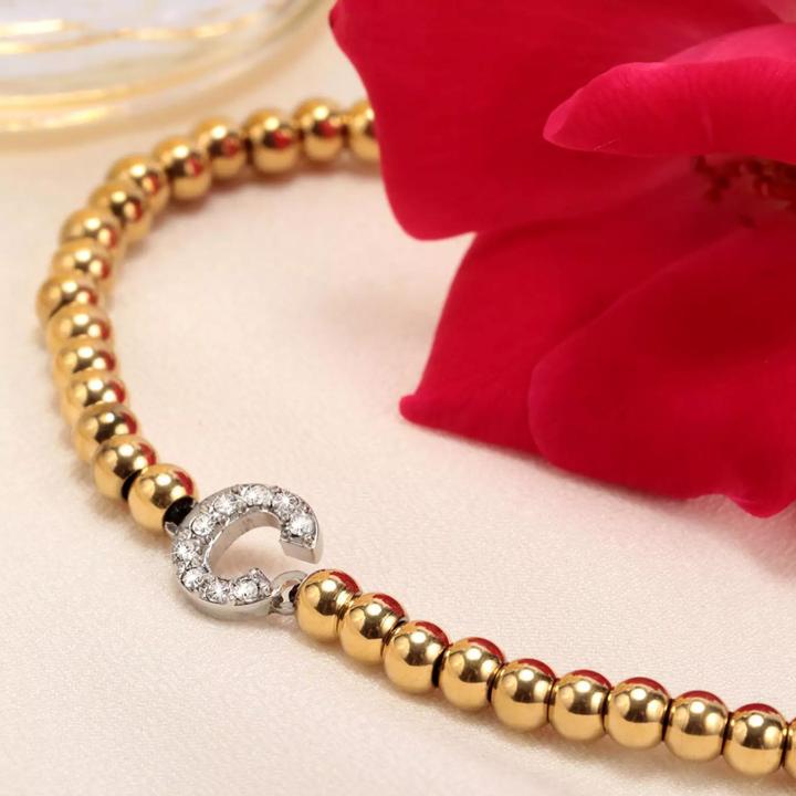 Image du produit La Petite Story Bracelet Myself Letter C (17 cm, Acier inoxydable)