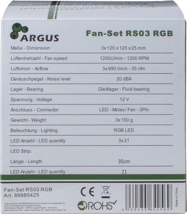 Produktbild Intertech Argus RS03 (120 mm, 3 x)