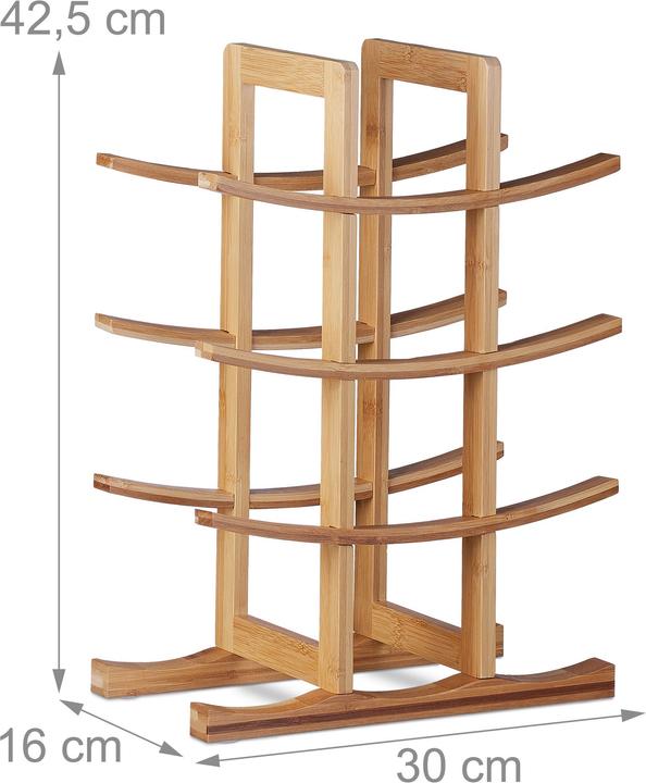 Image du produit Relaxdays Etagère à vins pour 12 bouteilles (30 x 16 x 42,5 cm, 12 Fl.)