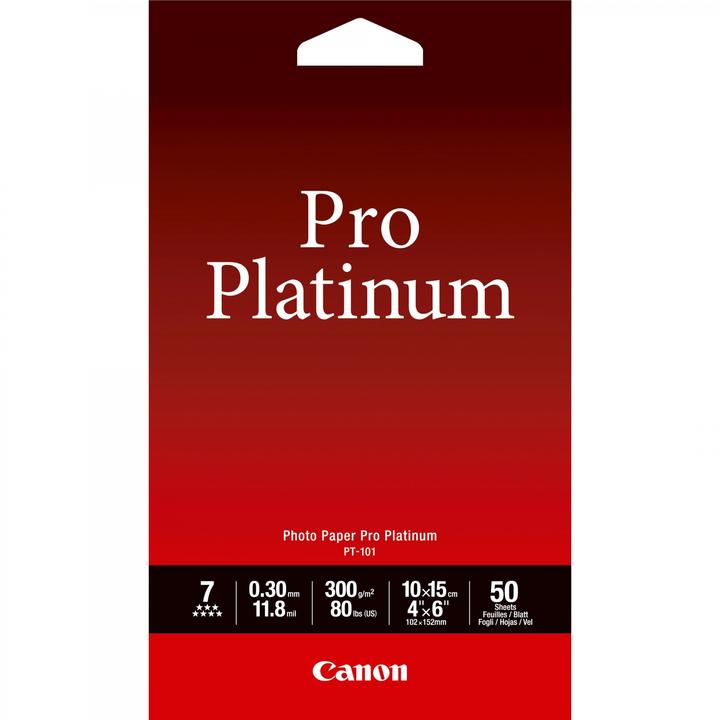 Image du produit Canon PT-101 Pro Platinum (300 g/m², 10 x 15 cm, 50 x)