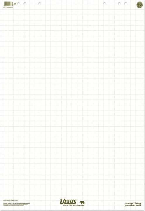 Ursus Flipchart 68 x 99 cm, 20 Blatt, Kariert, 5 Stück