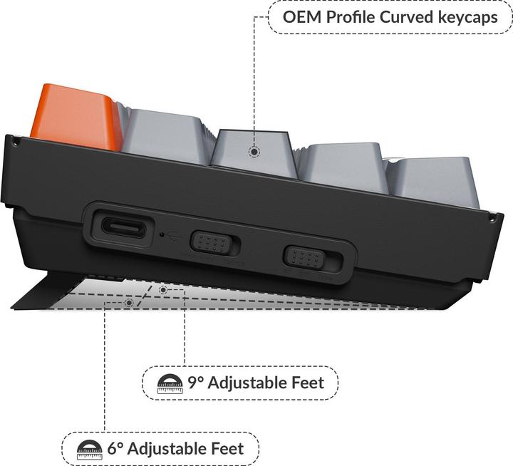 Actual product image Keychron K6 (CH, Cable, Wireless)