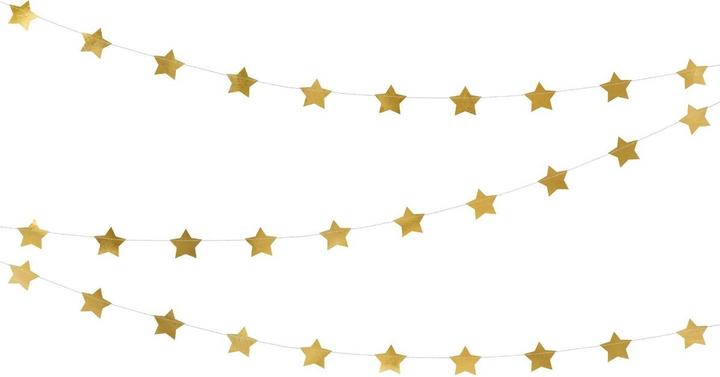 Produktbild Partydeco Goldene Sternengirlande (3.6m)
