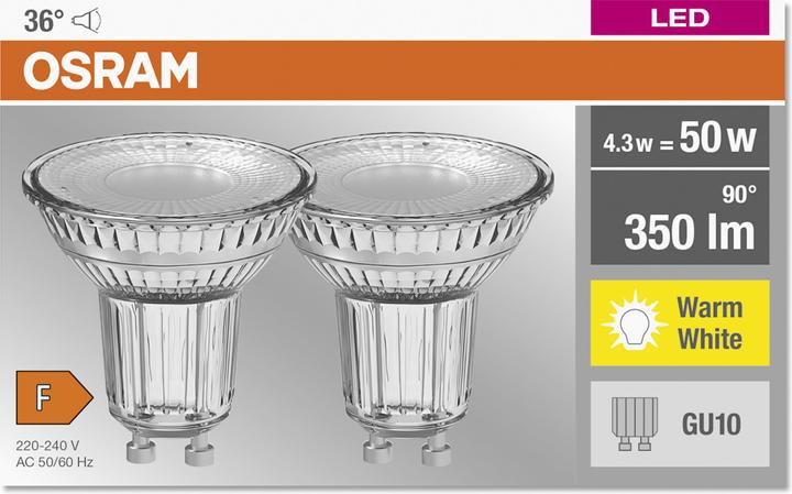 Immagine prodotto Osram Base (GU10, 4.30 W, 350 lm, 2 x, F)