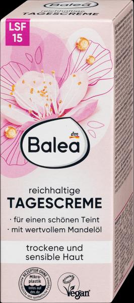 Actual product image dm Balea Day Cream Rich SPF15 (50 ml, Day cream, SPF 15)