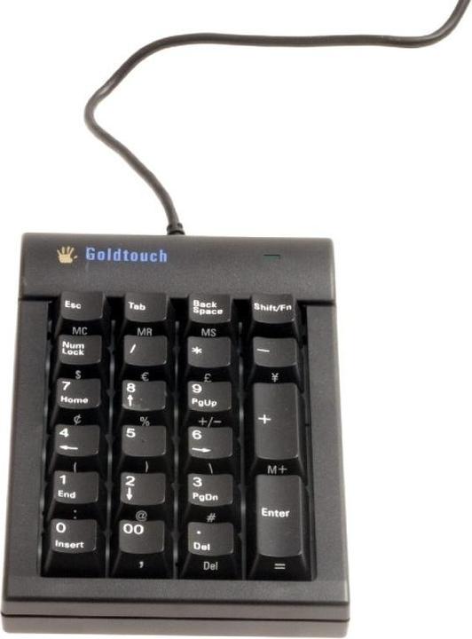 Actual product image Evoluent Goldtouch Keyboard USB Numeric (DE, Cable)