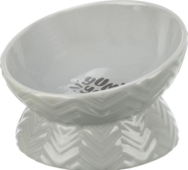 Actual product image Trixie Verhoogde Voerbak / Waterbak Keramiek Grijs - 350 Ml 17 Cm