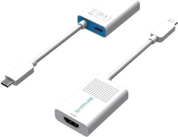 Actual product image Sapphire USB Type-C to HDMI Active charging (6 cm)