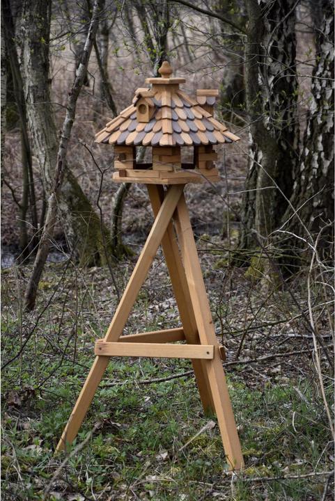 Image du produit Schweizer Maison d'oiseaux en rondins avec support