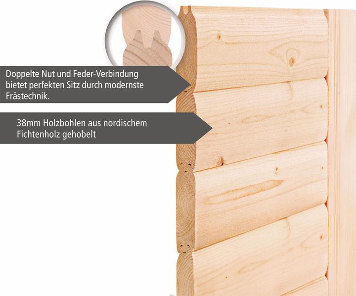 Actual product image Karibu Anja without roof wreath (Without oven)