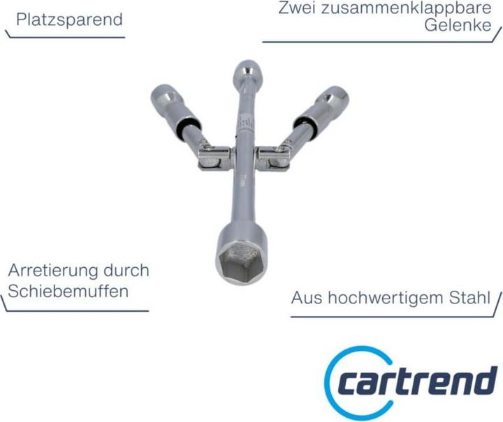 Produktbild Cartrend Kreuzschlüssel klappbar