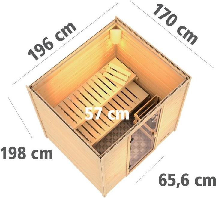 Actual product image Karibu Anja without roof wreath (Without oven)