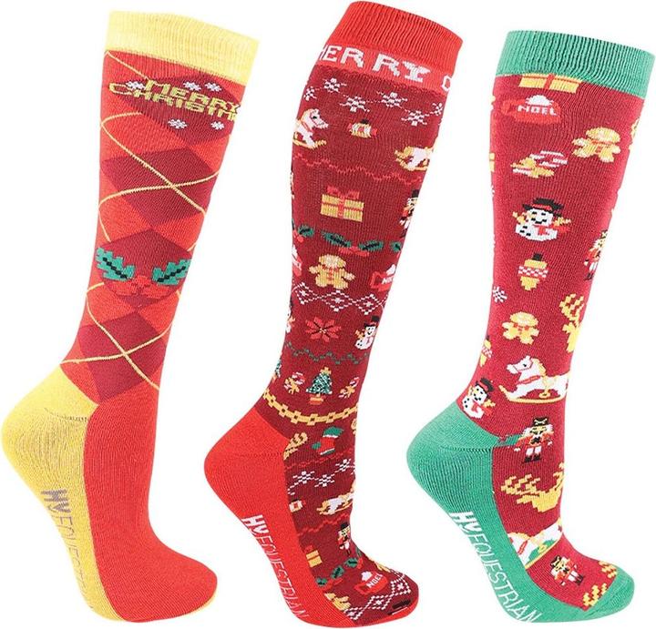 Hy Fashion Socken weihnachtliches Design (34 - 37)
