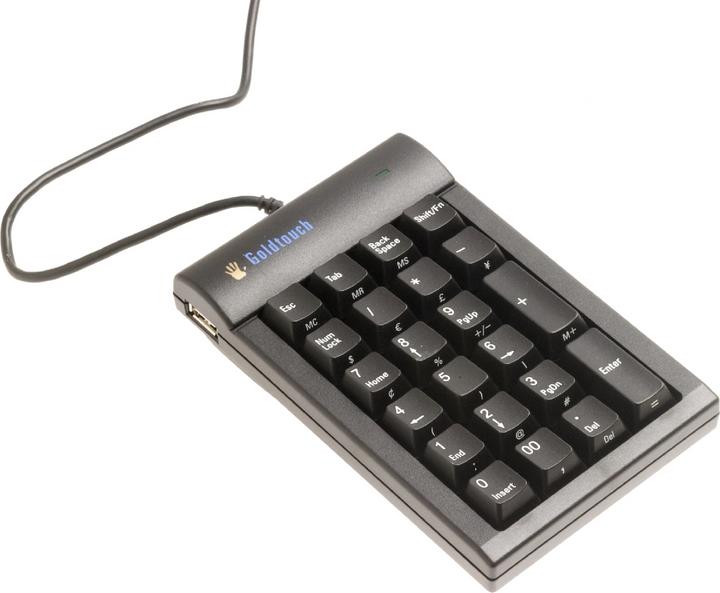 Actual product image Evoluent Goldtouch Keyboard USB Numeric (DE, Cable)