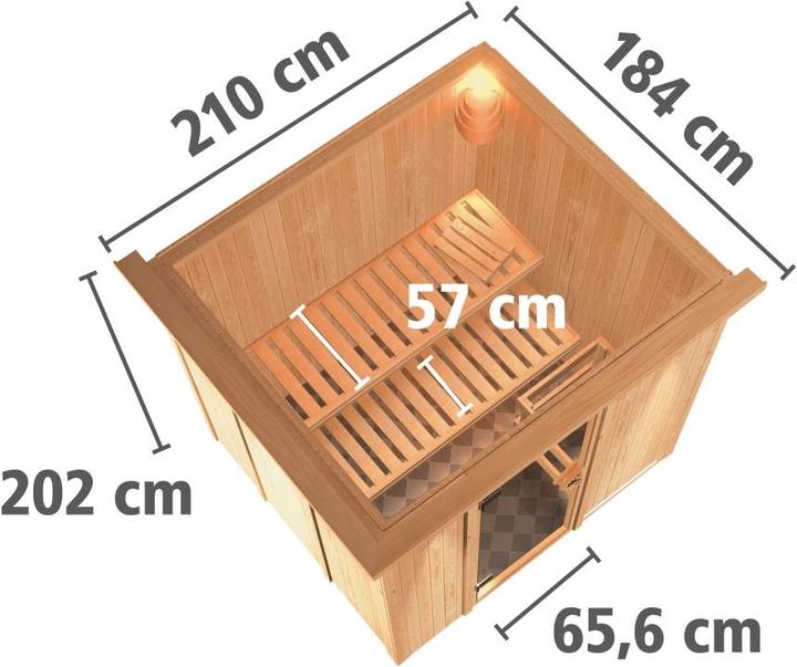 Actual product image Karibu Daria with roof wreath (Without oven)