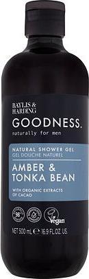Immagine prodotto Baylis & Harding Gel doccia all'ambra e fava tonka di Goodness Men (500 ml)