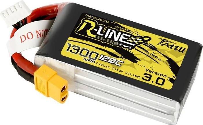Produktbild Tattu Akumulator R-Line Version 3.0 1300mAh 14,8V 120C 4S1P XT60 (14.80 V, 1300 mAh)