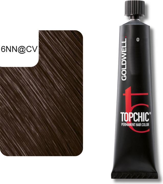 Actual product image Goldwell Topchic (6NN@CV - dark blonde extra elumenated cool violet)