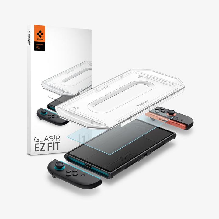Actual product image Spigen - Screen Protector Glas.tR EZ-FIT (2pack) - for Nintendo Switch 2 - Clear (Switch 2)