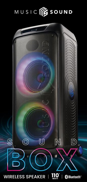 Immagine prodotto Music Sound Sound Box Cassa speaker con 110W di potenza e luci RGB (4 h)