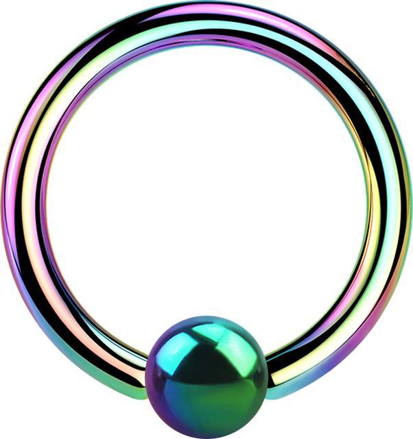 Star Piercing Micro Ball Closure Ring farbig (Chirurgenstahl 316LMessing, ohne MessingTitan G23)