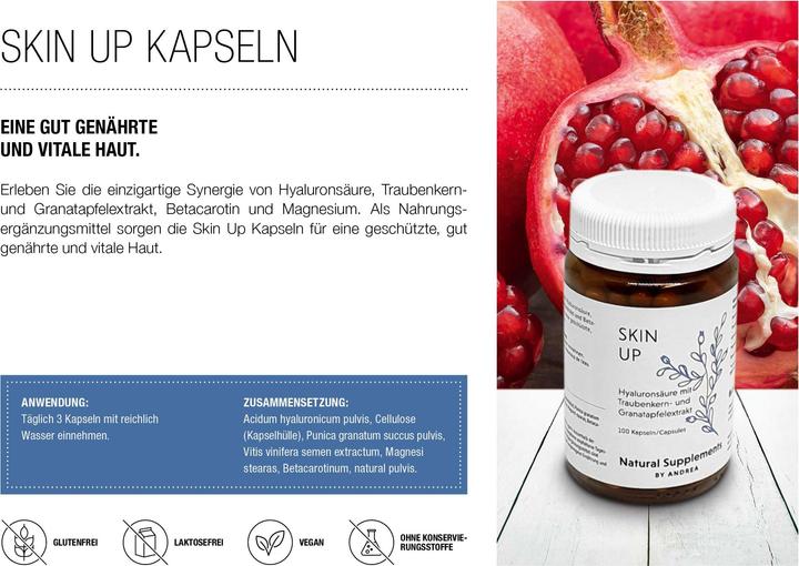 Produktbild Andrea Natural Supplements Skin Up (100 Stück, Kapseln, 138 g)