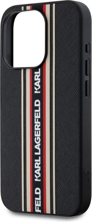 Productafbeelding Karl Lagerfeld Case Saffiano Athleisure Stripes Cord for iPhone 15 Pro Max red (Apple iPhone 15 Pro Max)